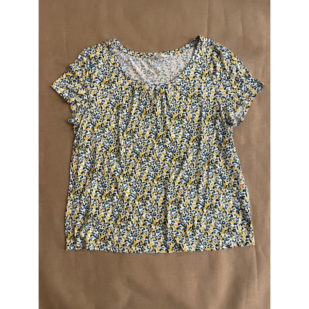Seasalt Cornwall Organic Cotton Tee Women's Sz 10 Speckled Coastal Durable